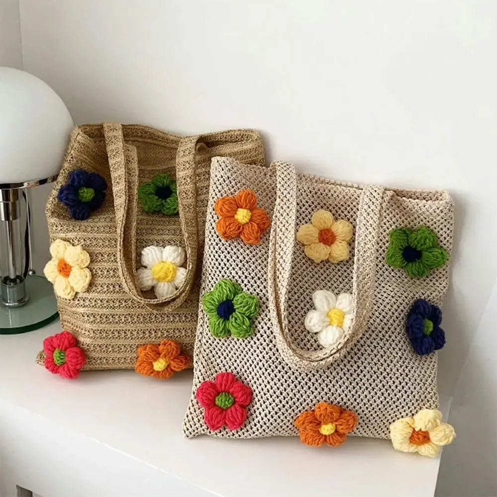 Daisy Crochet Tote Bag