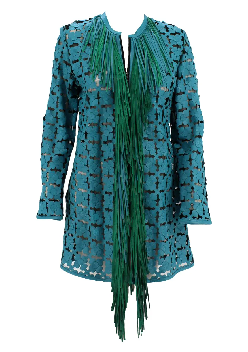 Dakota West Daisy Fringe Mid Length Jacket