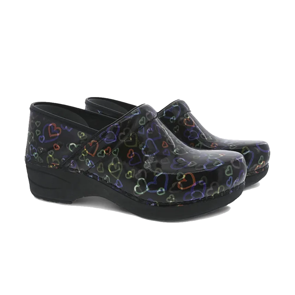 Dansko XP 2.0 Floating Hearts Patent Clog