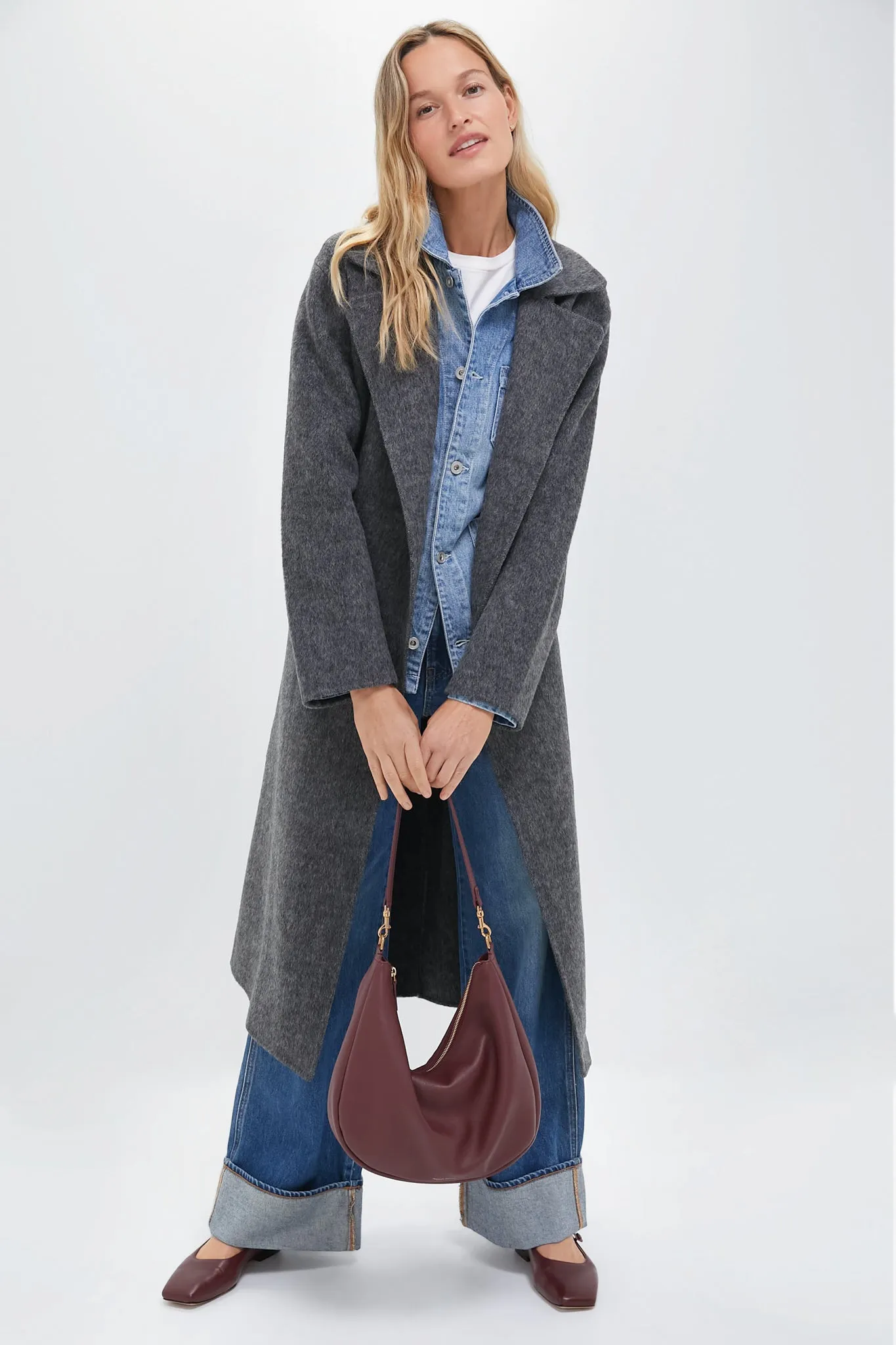 Dark Gray Georgia Wrap Coat