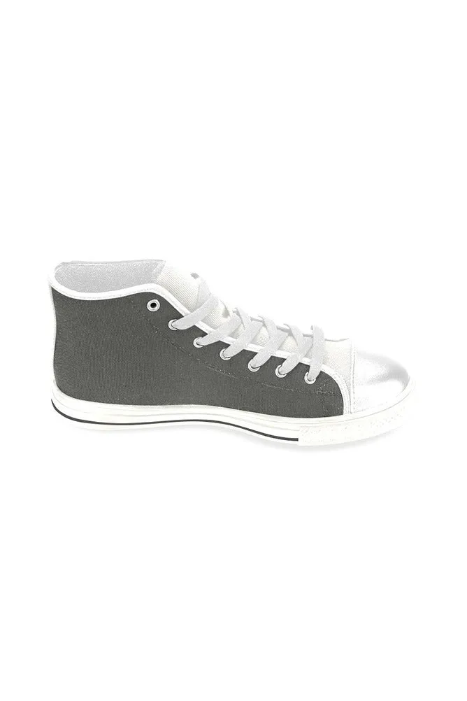 Dark Gray Men’s Classic High Top Canvas Shoes (Model 017)