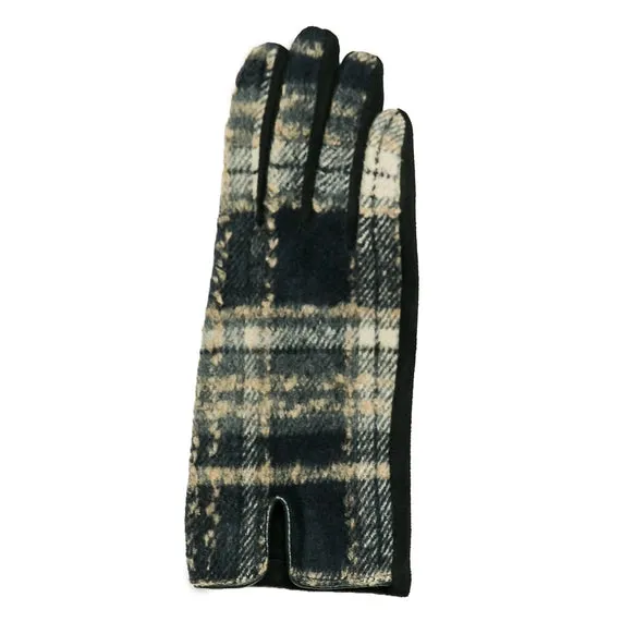 Dawn Plaid Touch Screen Fingertip Gloves