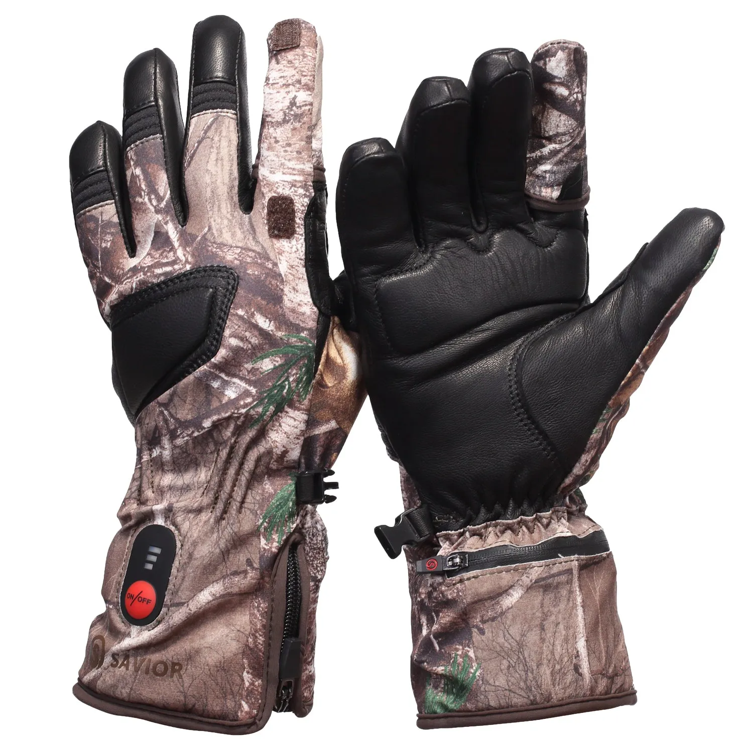 DAY WOLF Heated Camo Gloves With Removable Index Finger