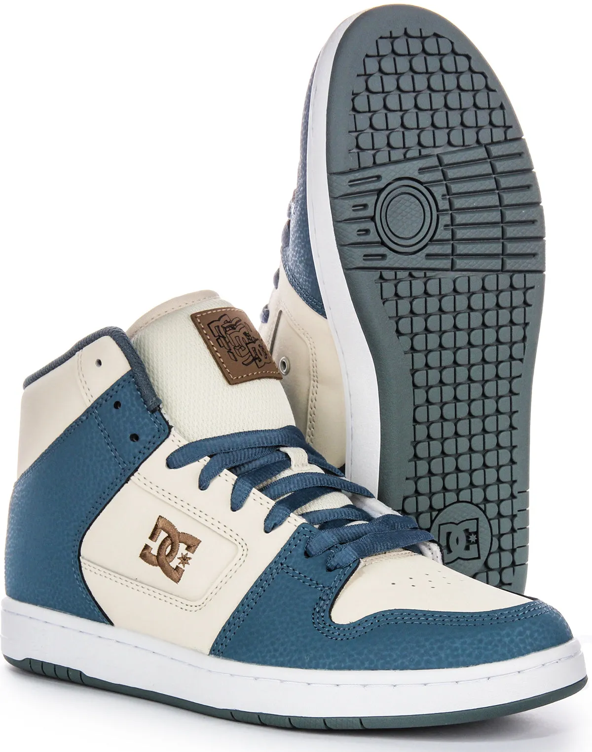 Dc Shoes Manteca 4 Hi In Blue Beige For Men