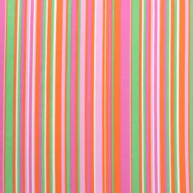 Deadstock Viscose Blend Pique - Stripes - Pink   Orange - SALE