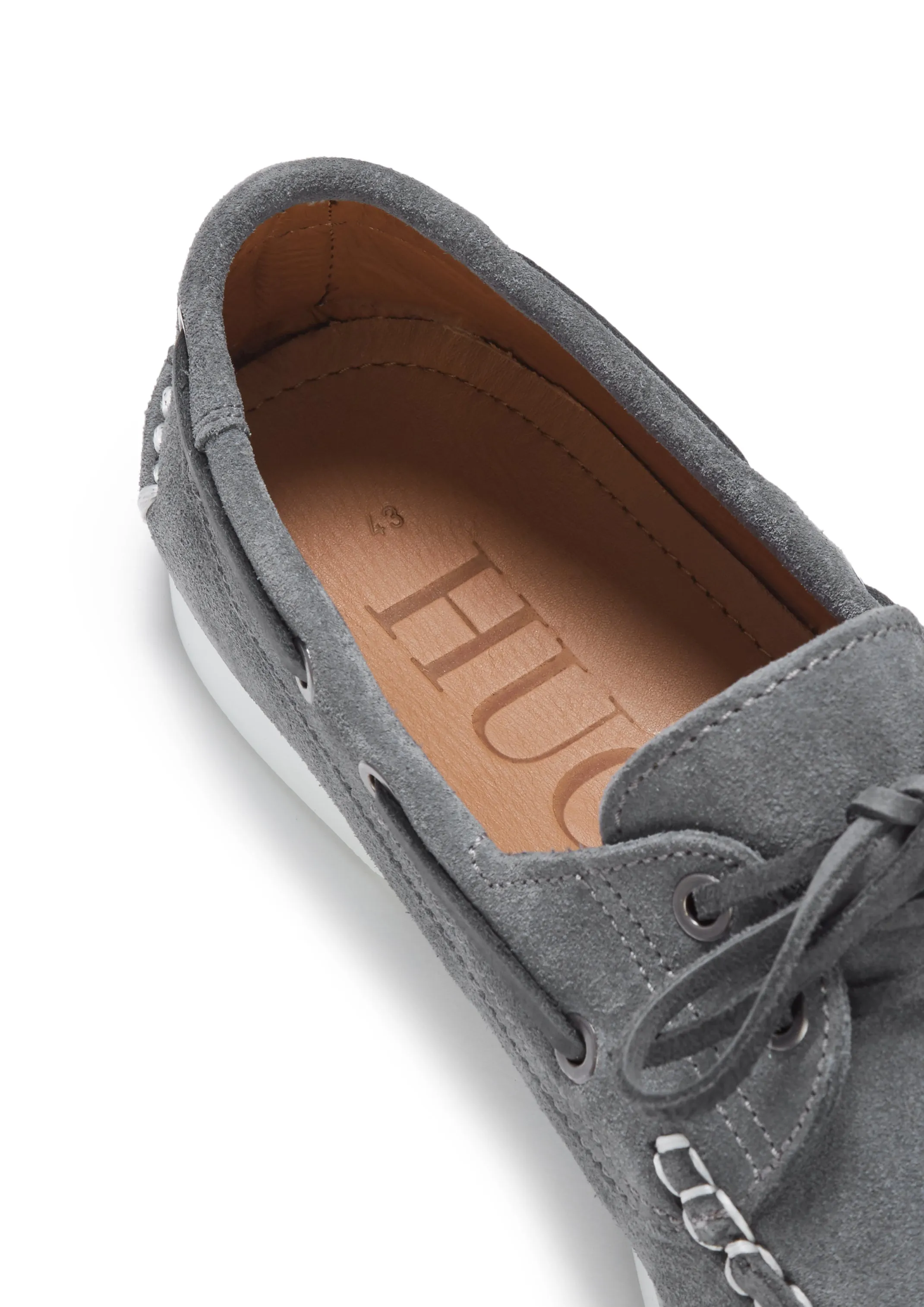 Deck Shoes, slate grey suede