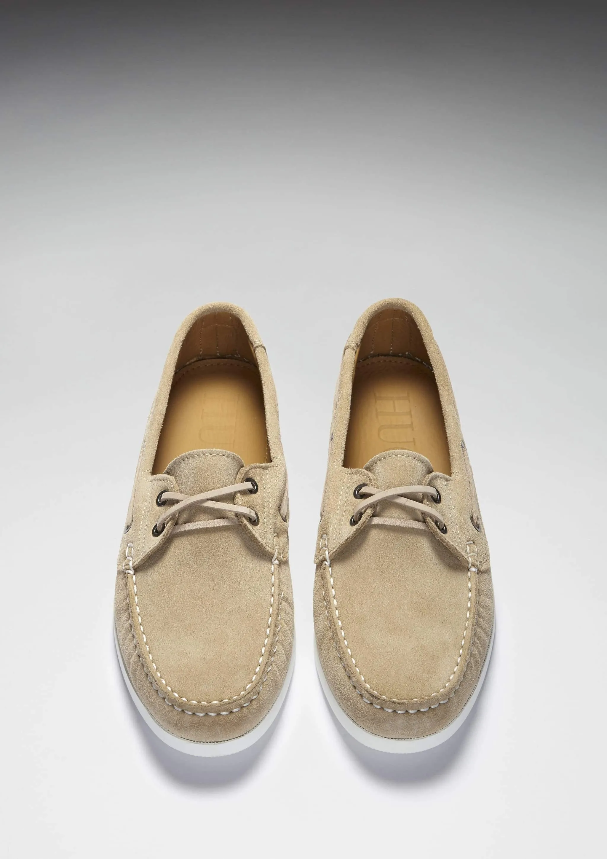 Deck Shoes, taupe suede