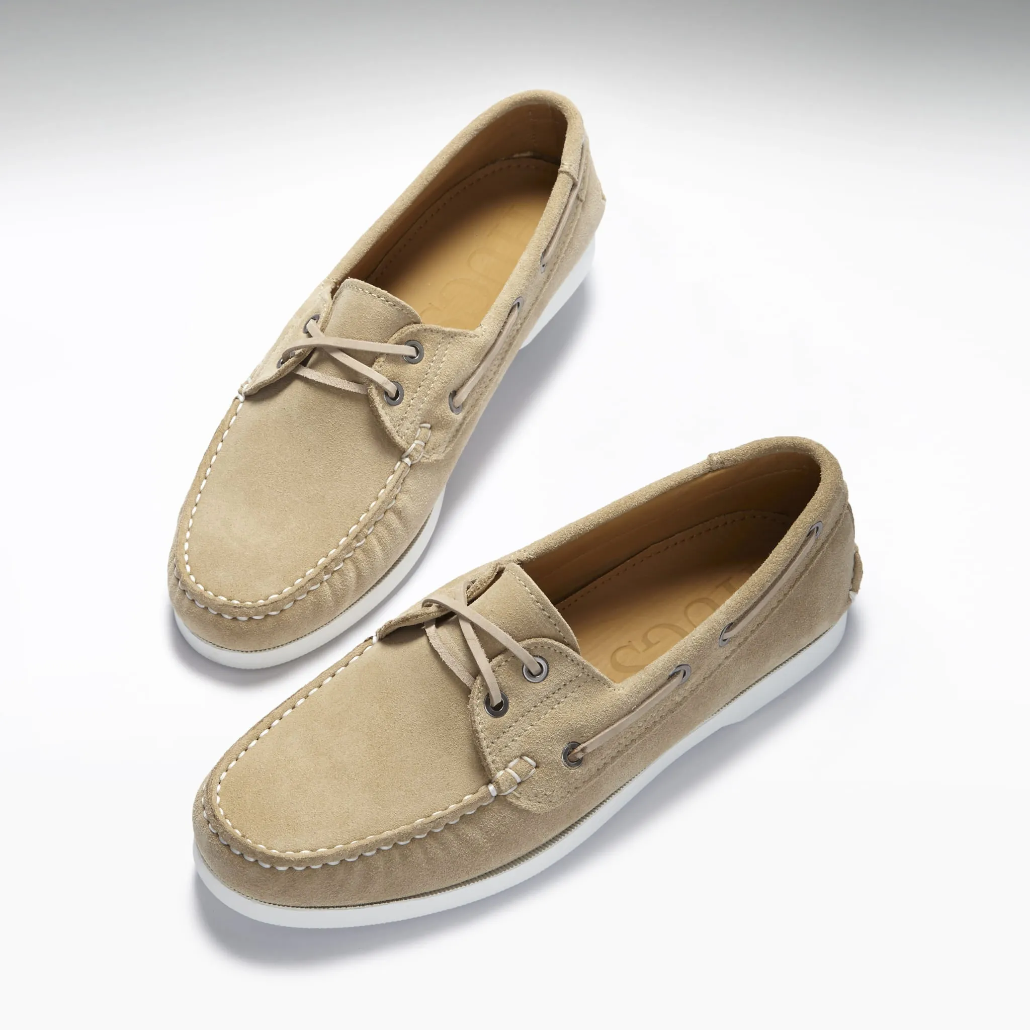 Deck Shoes, taupe suede