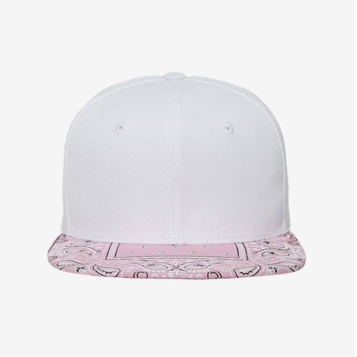 Decky Trendy Paisley Bandana Snapback Two Tone 6 Panel Flat Bill Hats Caps