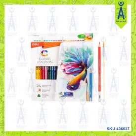 DELI C007 20 COLOR EMOTION WATERCOLOR PENCILS 24'S