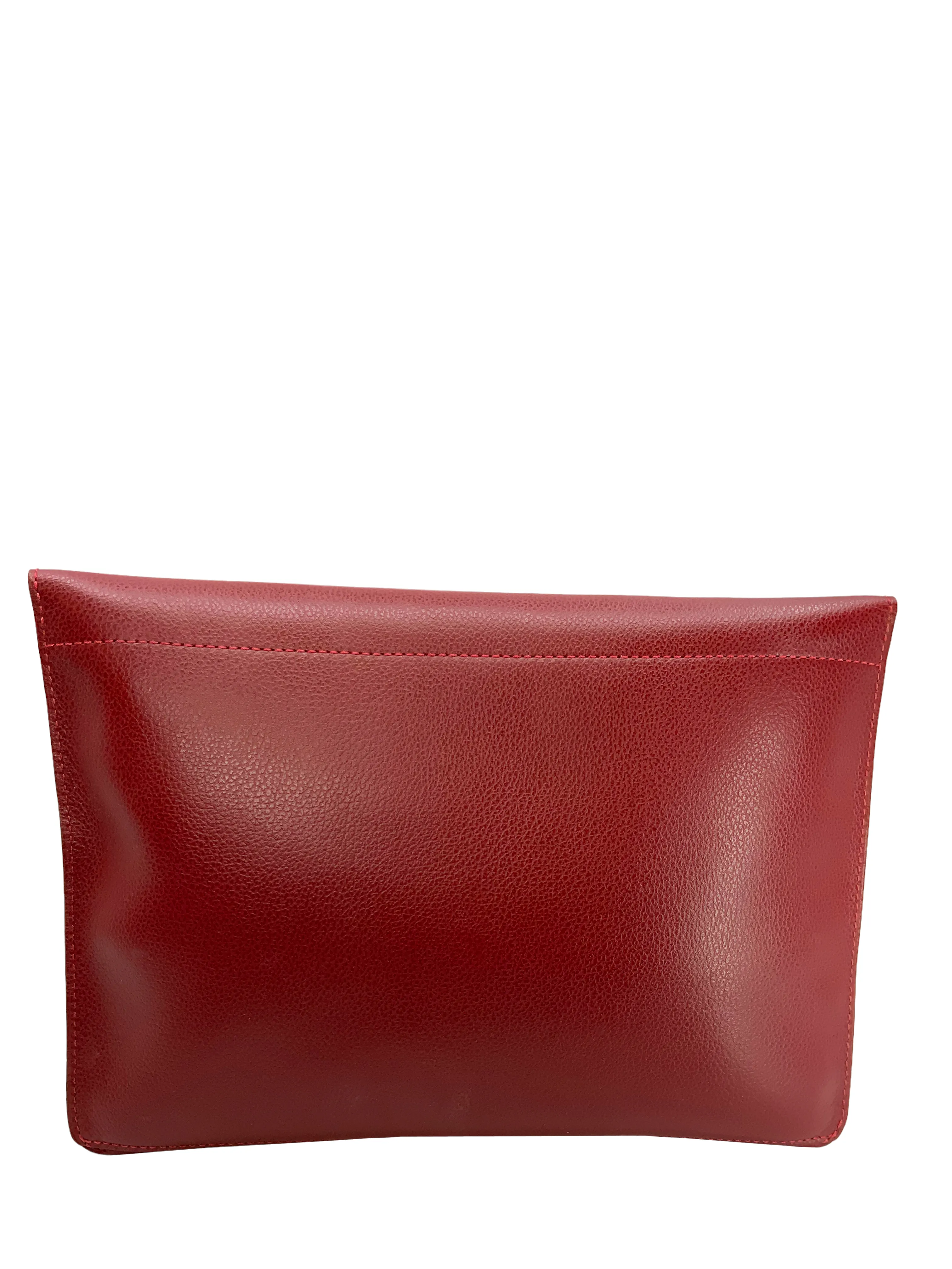 Delvaux Leather Envelope Clutch