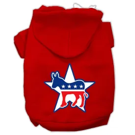 Democrat Screen Print Pet Hoodies Red Size Med (12)