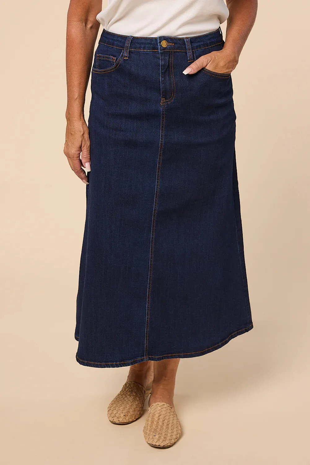 Denim A-Line Skirt