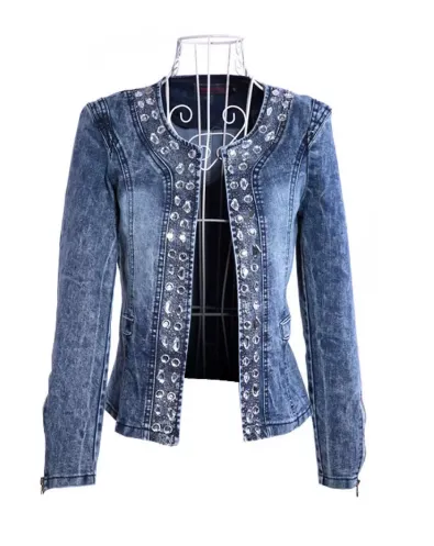 Denim Jacket with Sequins