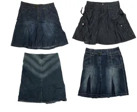 Denim Midi Skirts (S-699)