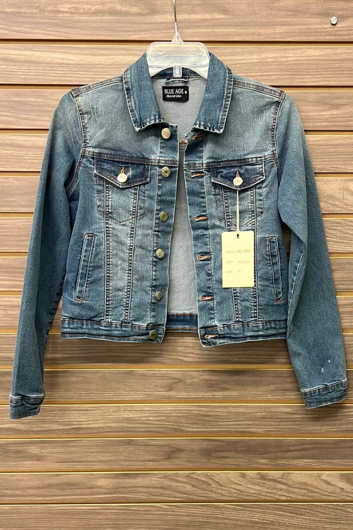 Denim stretch jackets solid washed