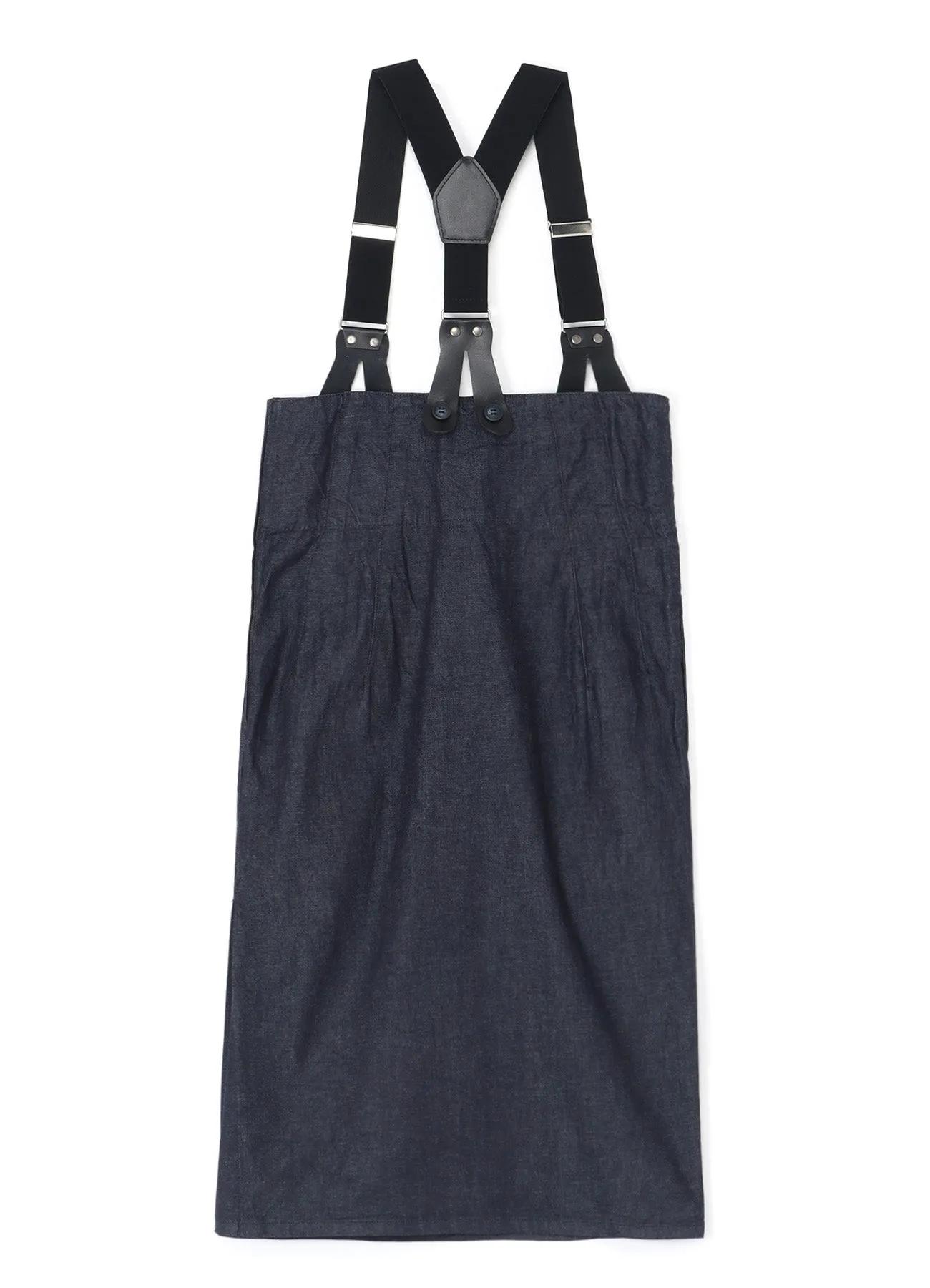 DENIM SUSPENDER TIGHT SKIRT