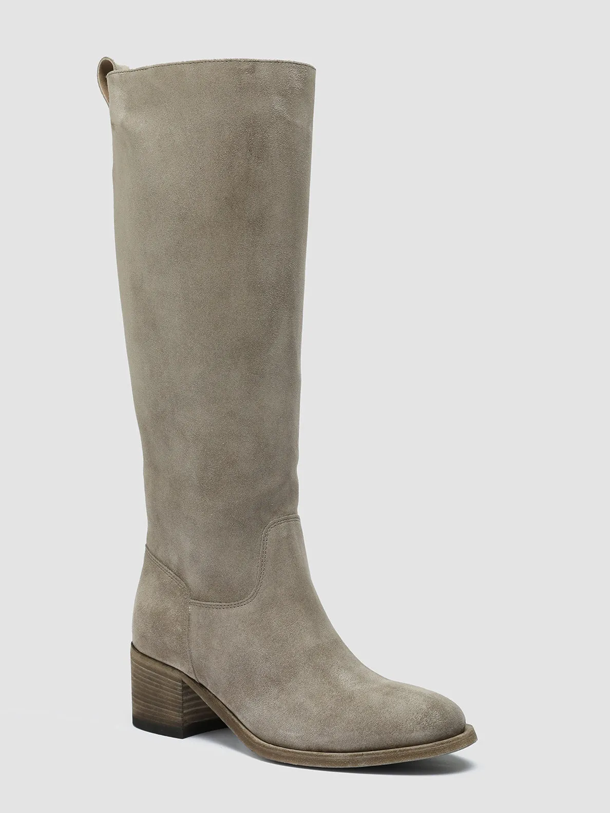 DENNER 116 - Grey Suede Zip Boots