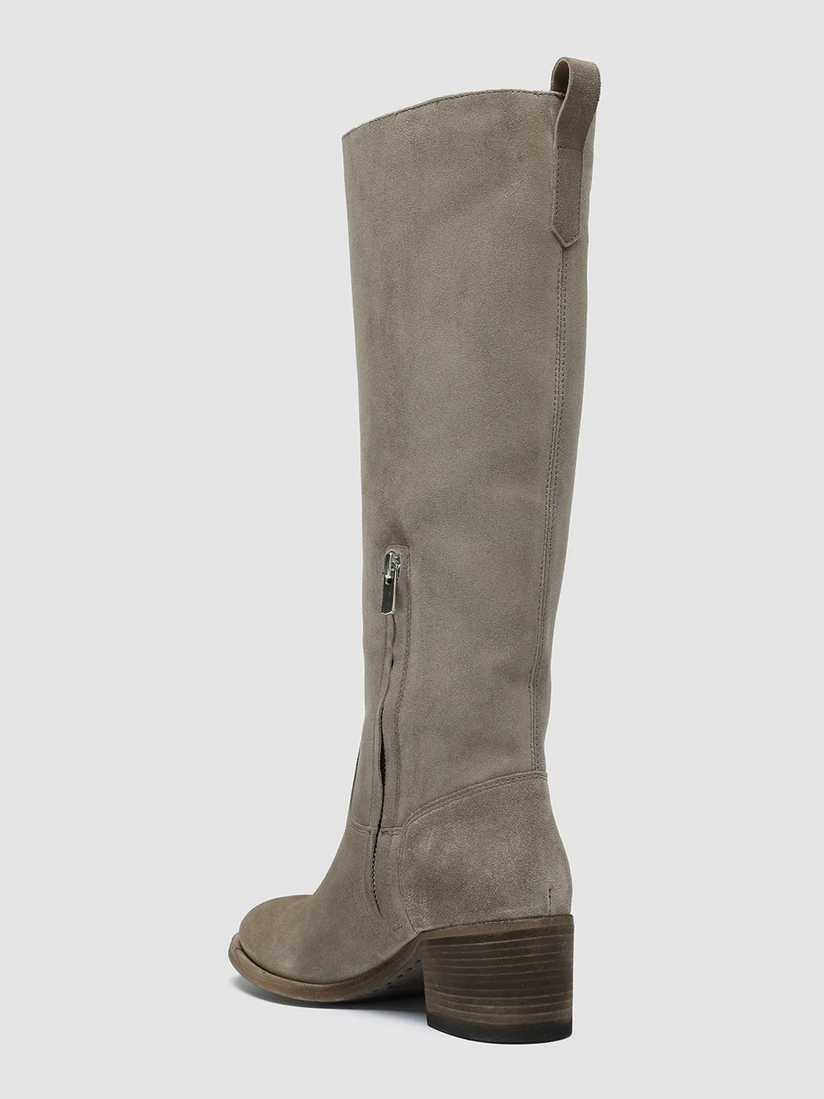 DENNER 116 - Grey Suede Zip Boots