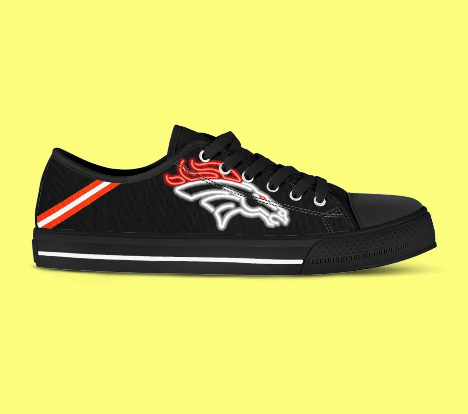 Denver Broncos Custom Lowtop, Football Custom Shoes, Sport Lowtop, Canvas Shoes, Canvas Lowtop, Unisex Shoes, Gift Birthday