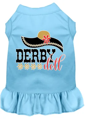 Derby Doll Screen Print Dog Dress Baby Blue Xxl (18)