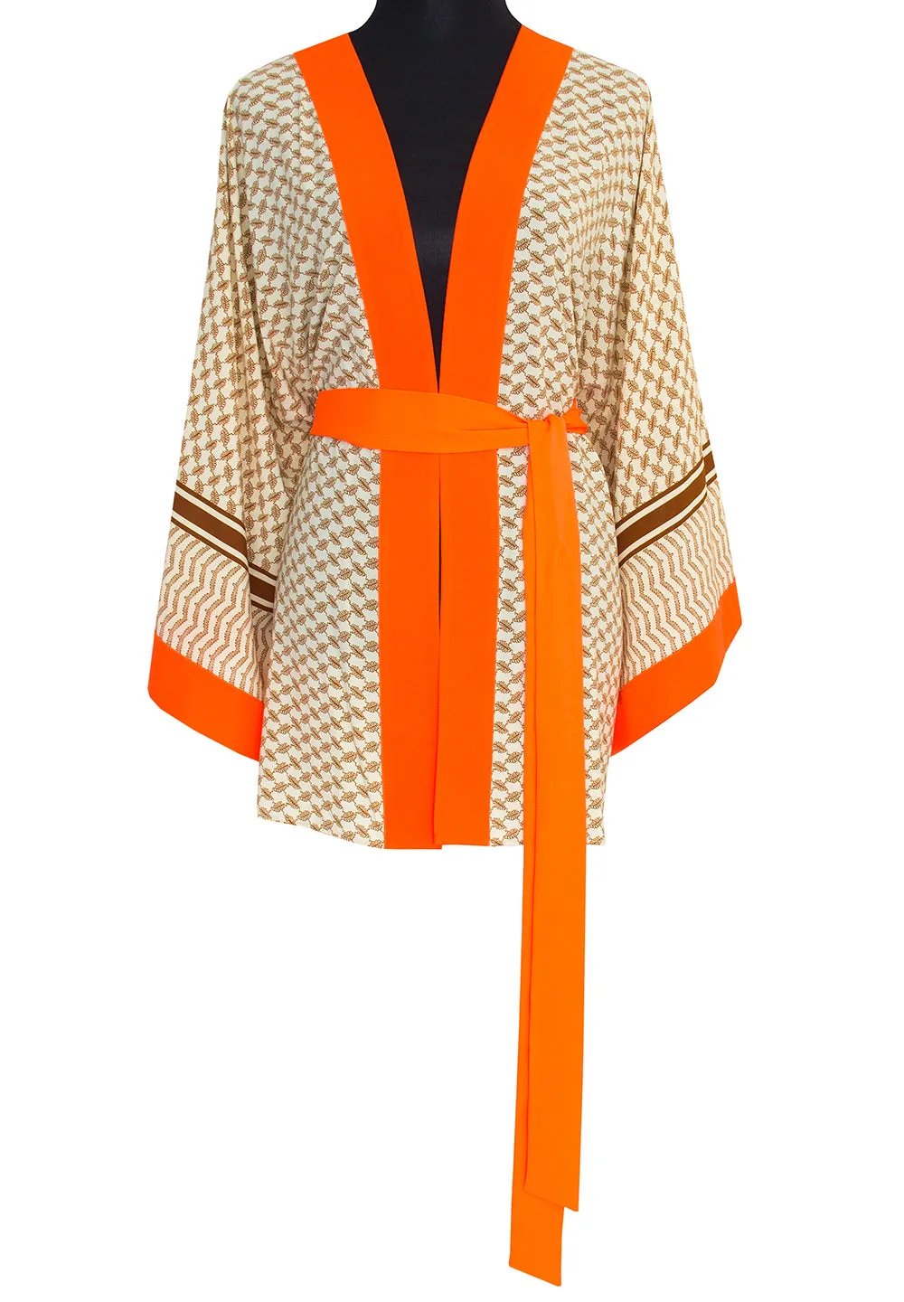 Desert - Sand Kimono Skull (Neon Orange)