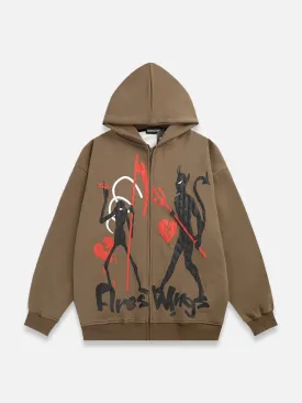 DEVIL? ZIP-UP HOODIE