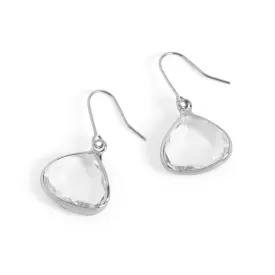 Dew Drop Earrings - Clear/Silver