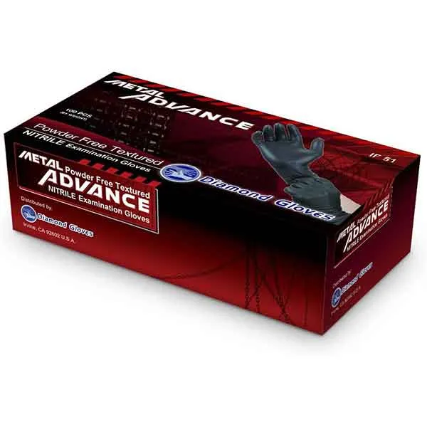 Diamond Gloves®, Metal Advance, Nitrile Examination Gloves (XL)