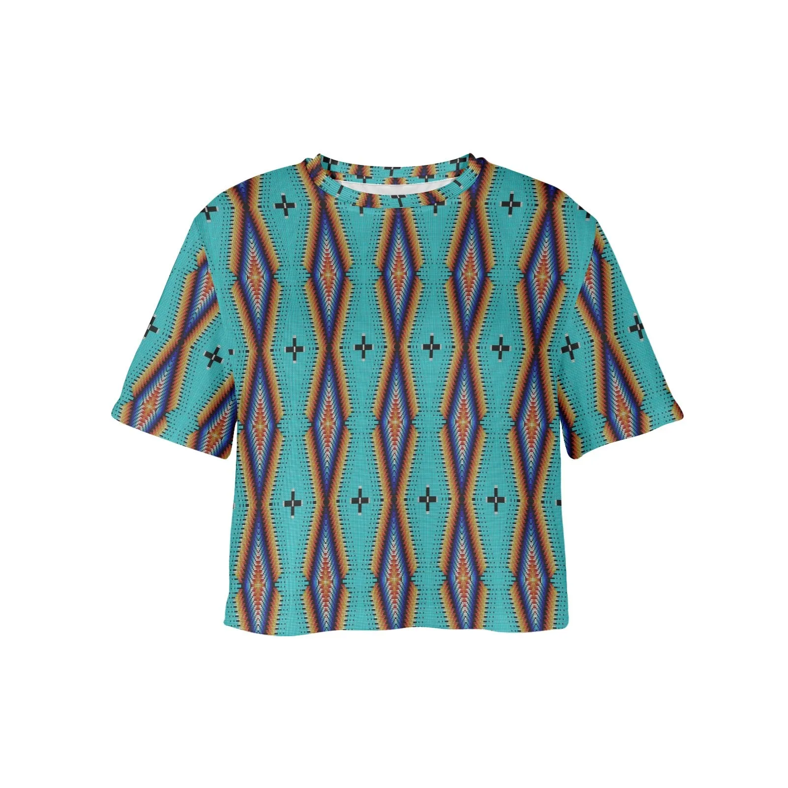 Diamond in the Bluff Turquoise Women's Cropped T-shirt