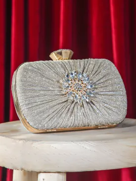 Diamond Lock Shimmer Clutch