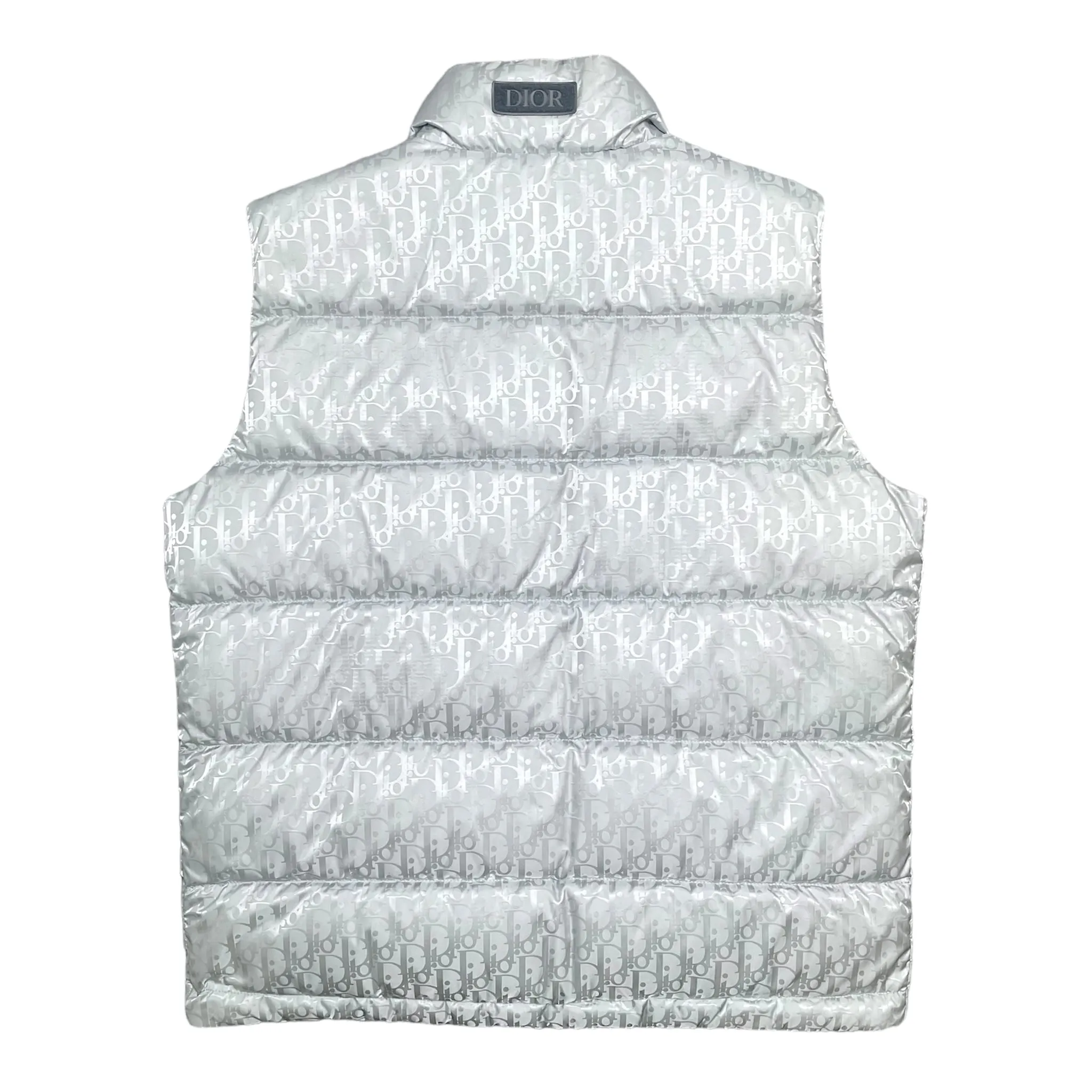 Dior Oblique Down Vest Silver Pre-Owned