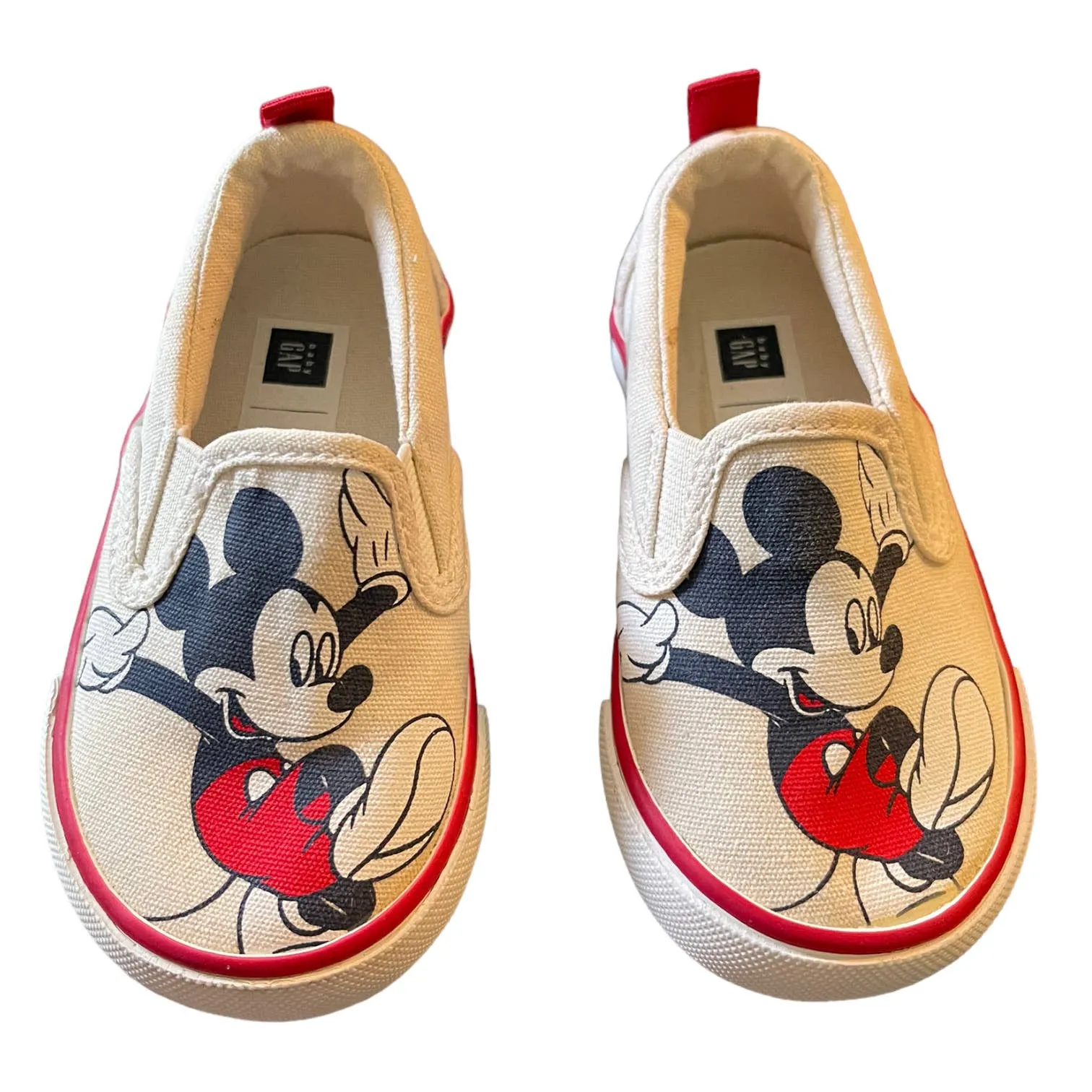 Disney Baby Gap Mickey Mouse Slip On Shoes Size 5 EUC