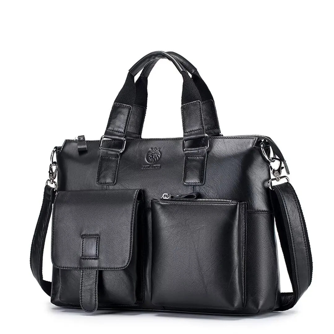 Distinguished Square Leather Holdall