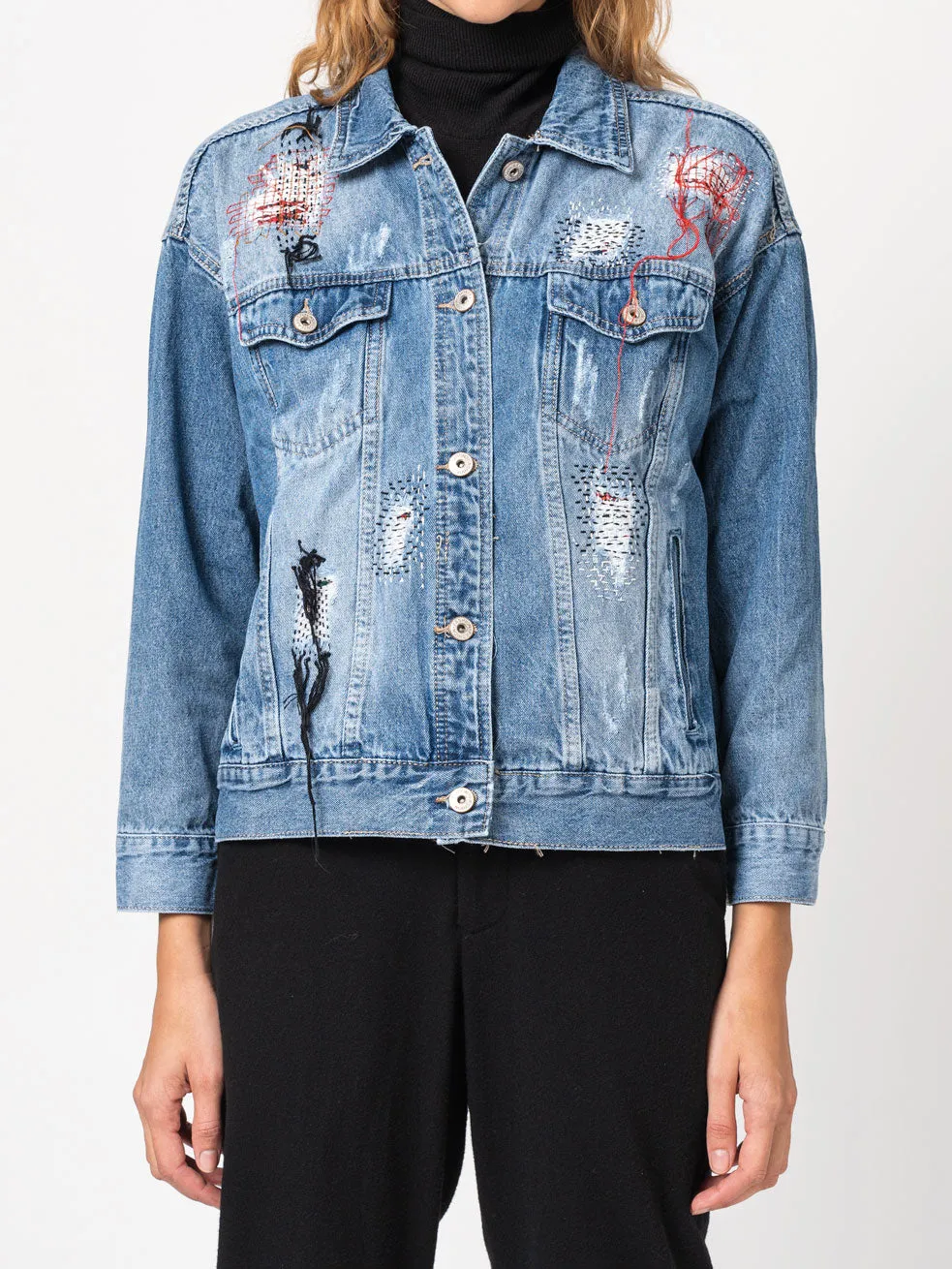 Distressed Denim Jacket