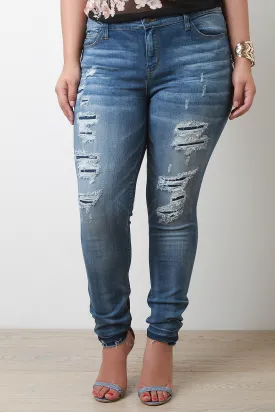 distressed jeans