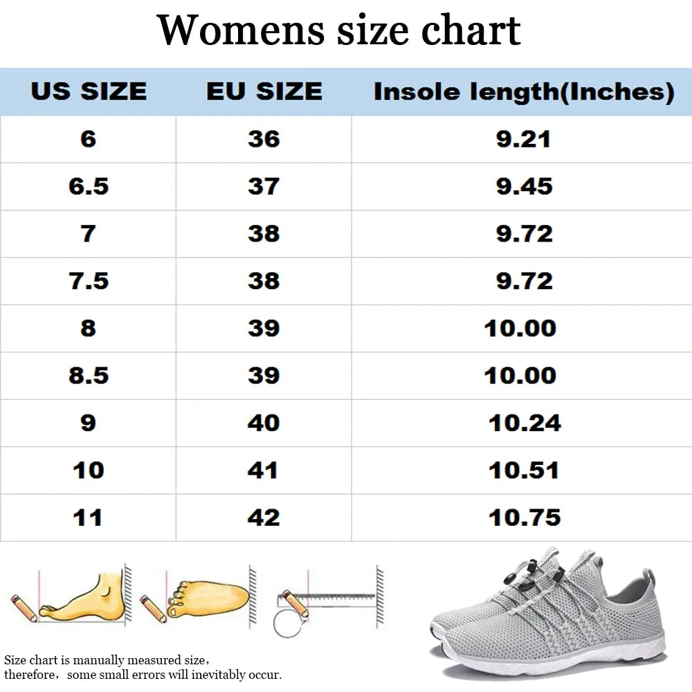 DLGJPA Women's Quick Drying Water Shoes for Beach or Water Sports Lightweight Slip On Walking Shoes LightGray 7.5