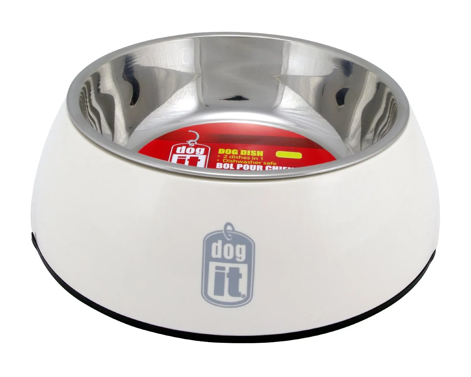 Dogit Durable Bowl with Stainless Steel Insert for Dogs M