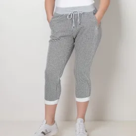 DOGTOOTH JOGGERS WITH SIDE POCKETS