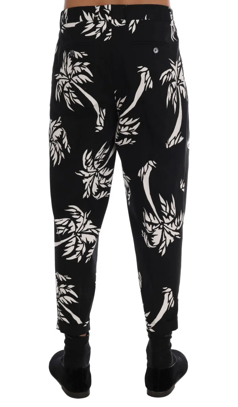 Dolce & Gabbana Elegant Tree Print Ankle Trousers