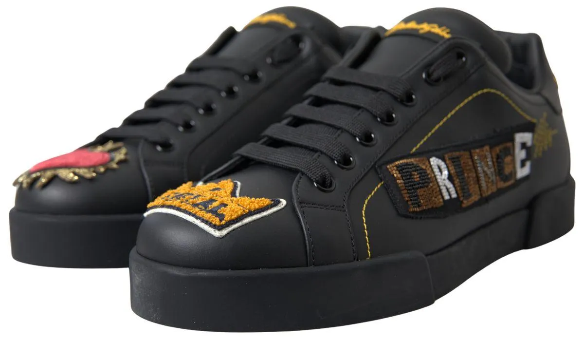 Dolce & Gabbana Leather Portofino Prince Sneakers