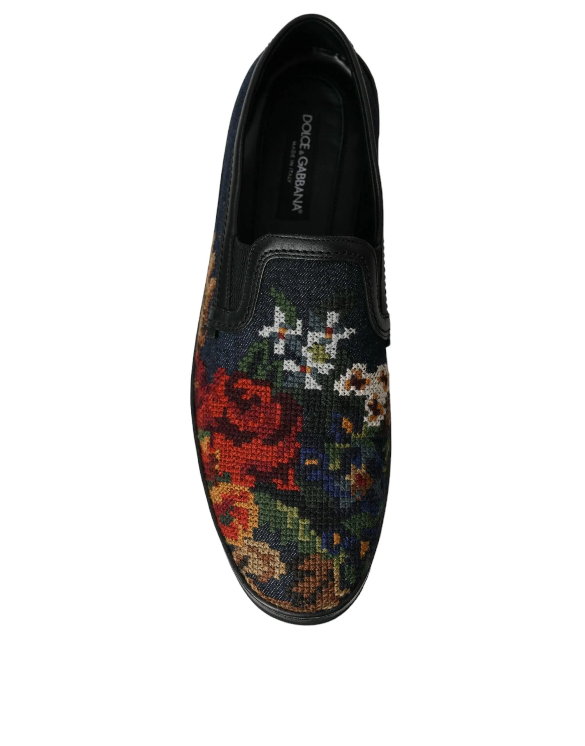 Dolce & Gabbana Multicolor Floral Slippers Men Loafers Shoes