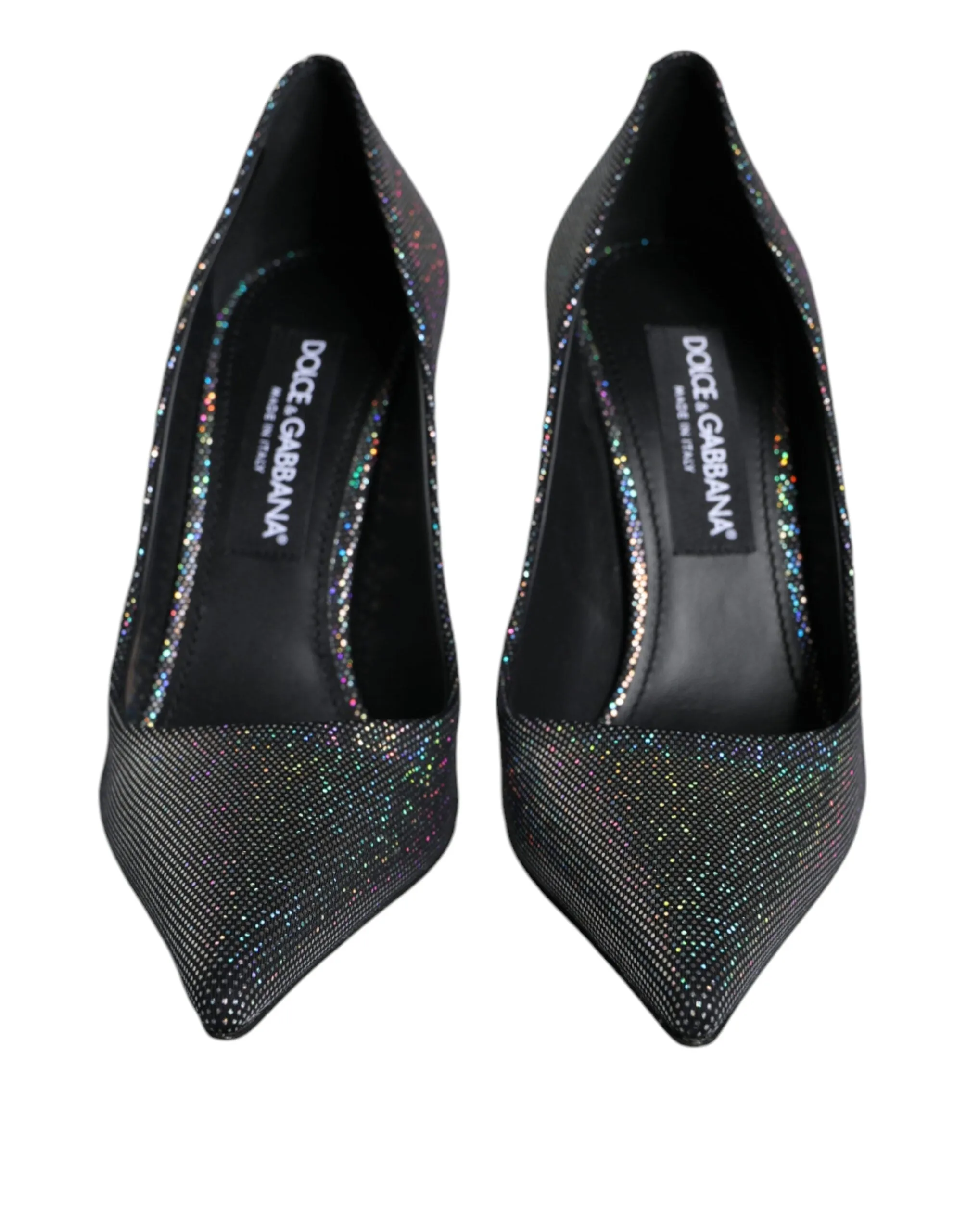 Dolce & Gabbana Strass Leather Pumps in Metallic