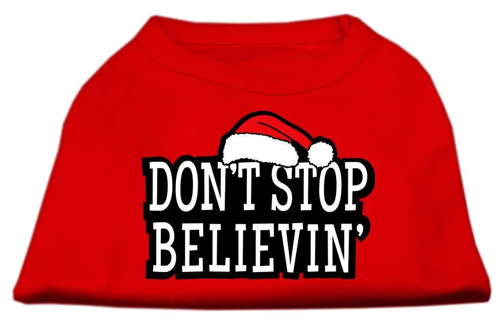 Don't Stop Believin' Screenprint Shirts Red M (12)