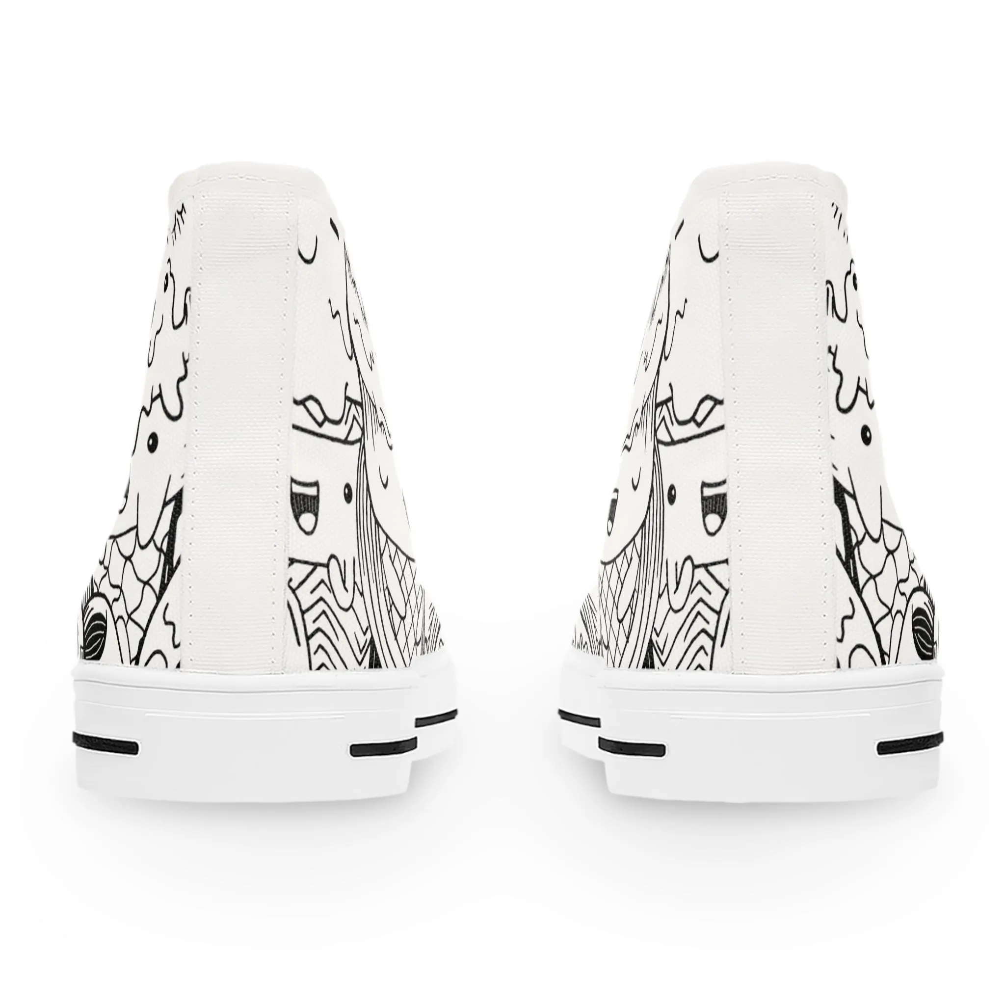 Doodle Icecream - Inovax Women's Hight Top Sneakers