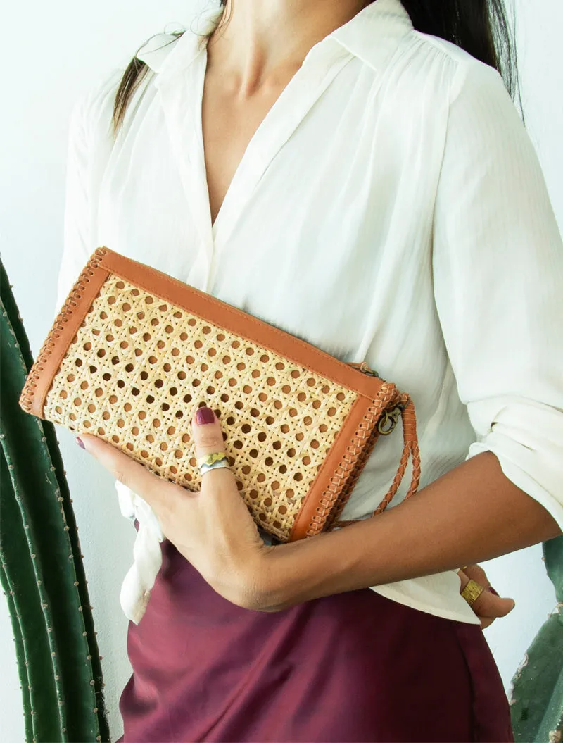 Doriane Rattan Clutch