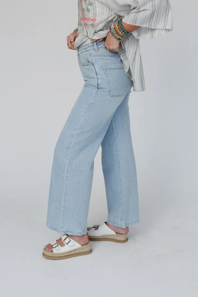 Dory Wide Leg Jeans - Light Wash