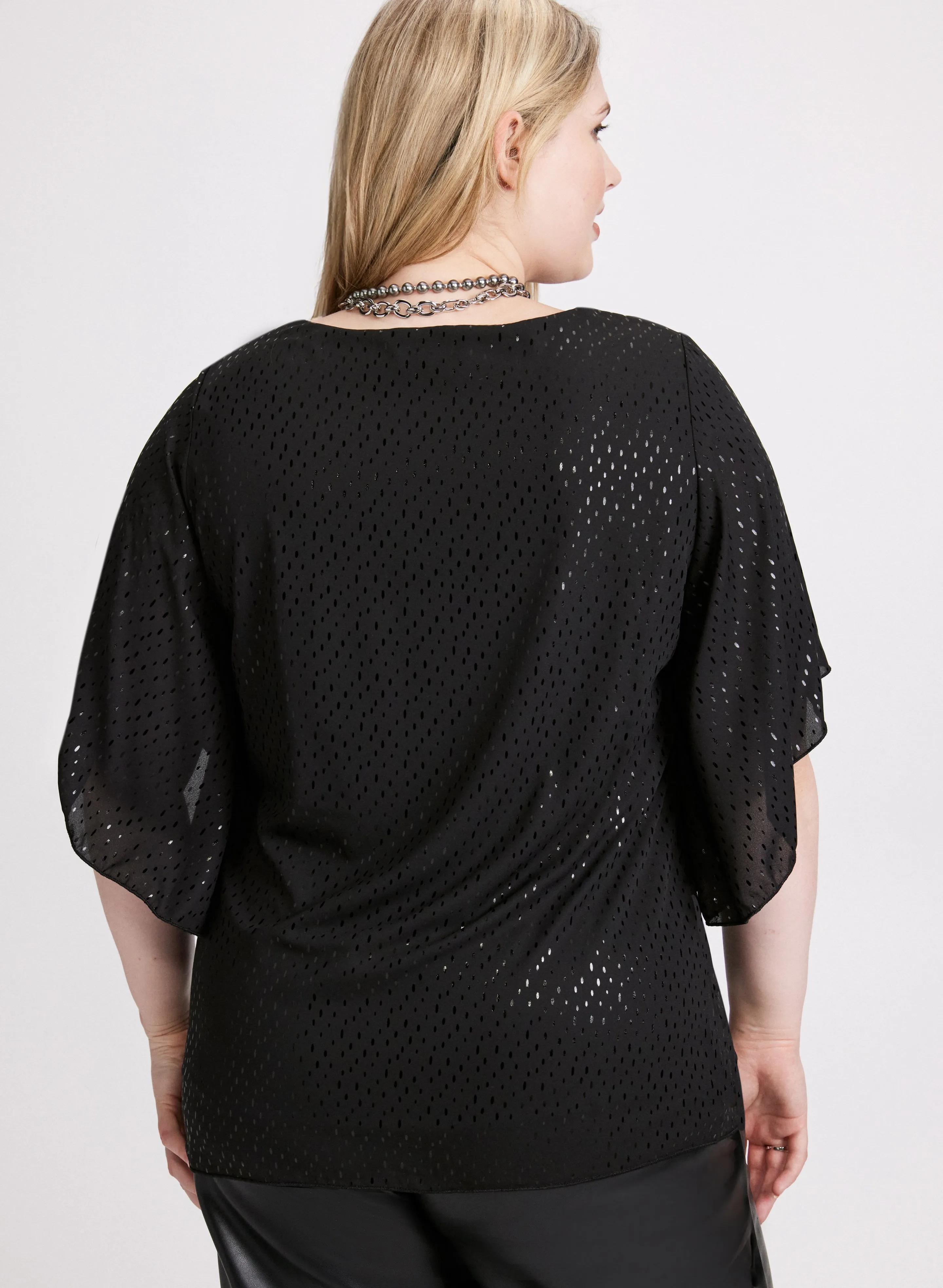 Dotted Chiffon Blouse