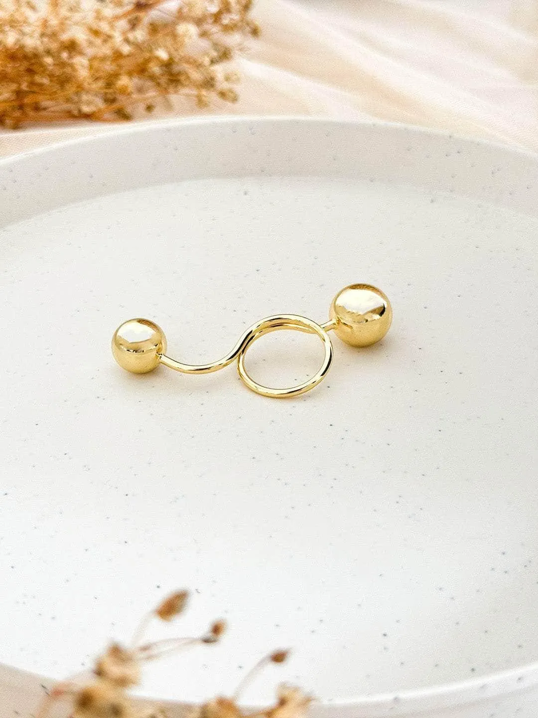 Double Ball Fashionable Ring