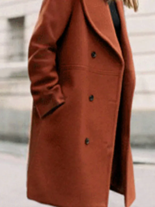 Double Breasted Maxi Woolen Coat